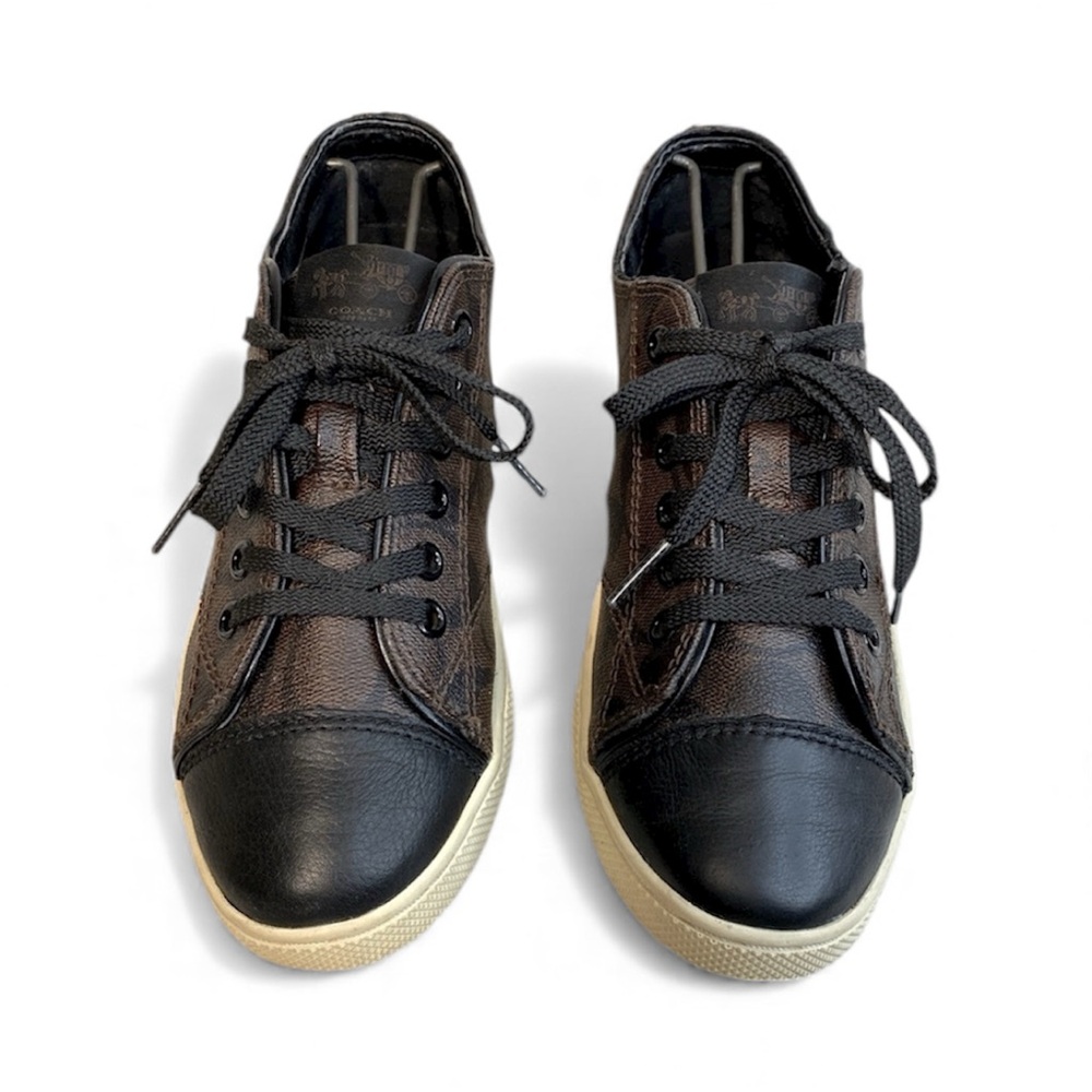 Coach Parkway Monogram Signature Leather Sneakers Women’s Size 6